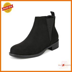 Women's Chunky Low Heel Chelsea Booties Slip On Elastic Ankle Boots